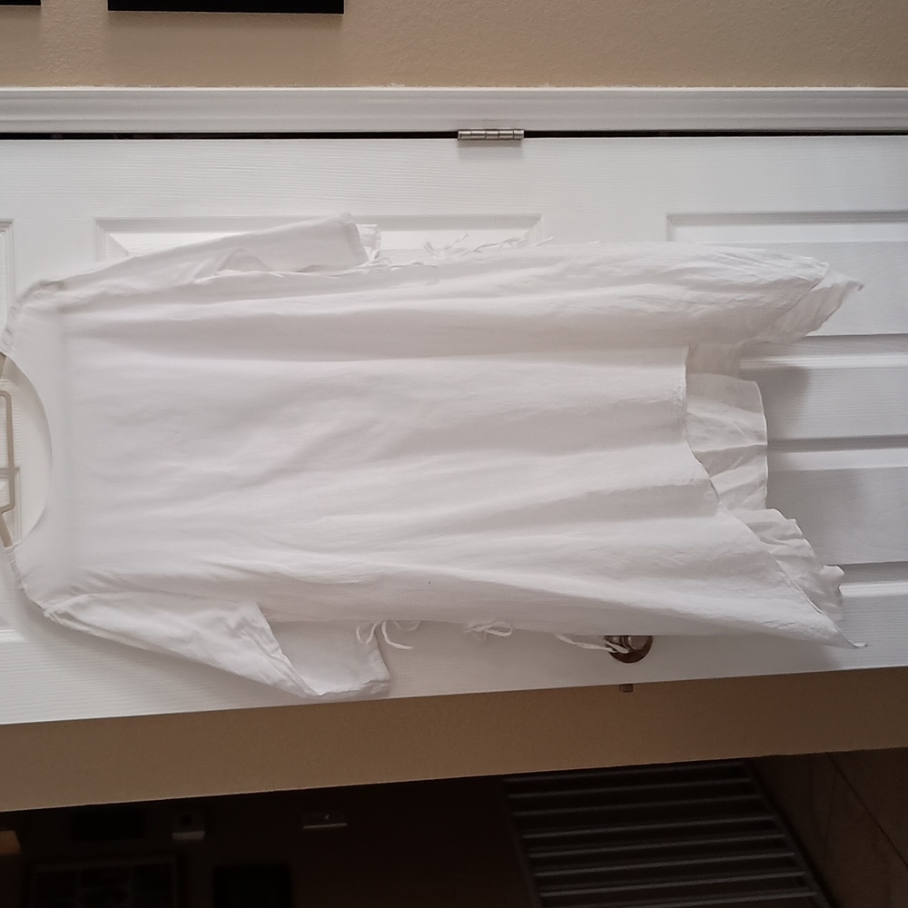 Cotton Summer High-Low Shark Bite Beach Cover Up Size XL (z100) - Picture 2 of 4